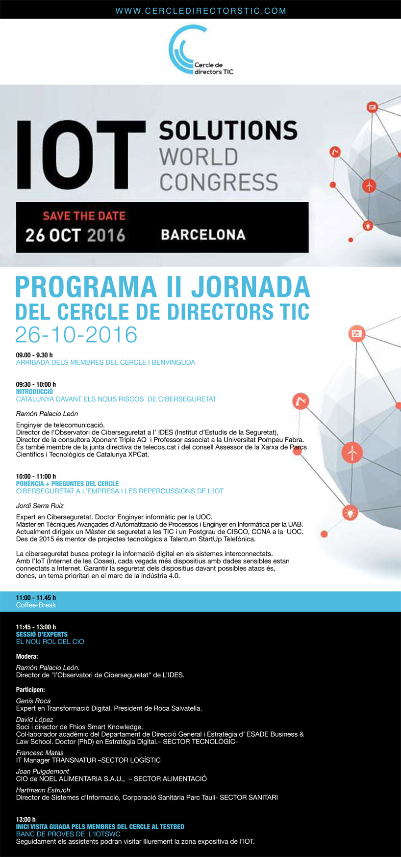 Programa II Jornada Cercle Directors TIC- 26 octubre IOTSWC